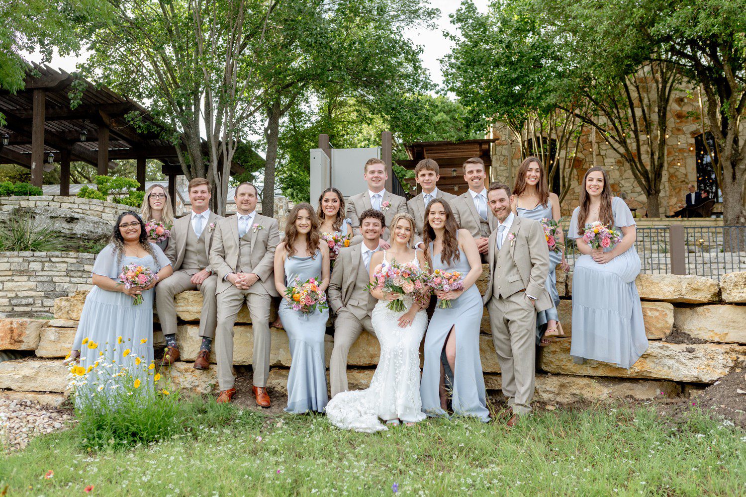 Wedding Party photos at Sendera Springs in Kerrville, TX.