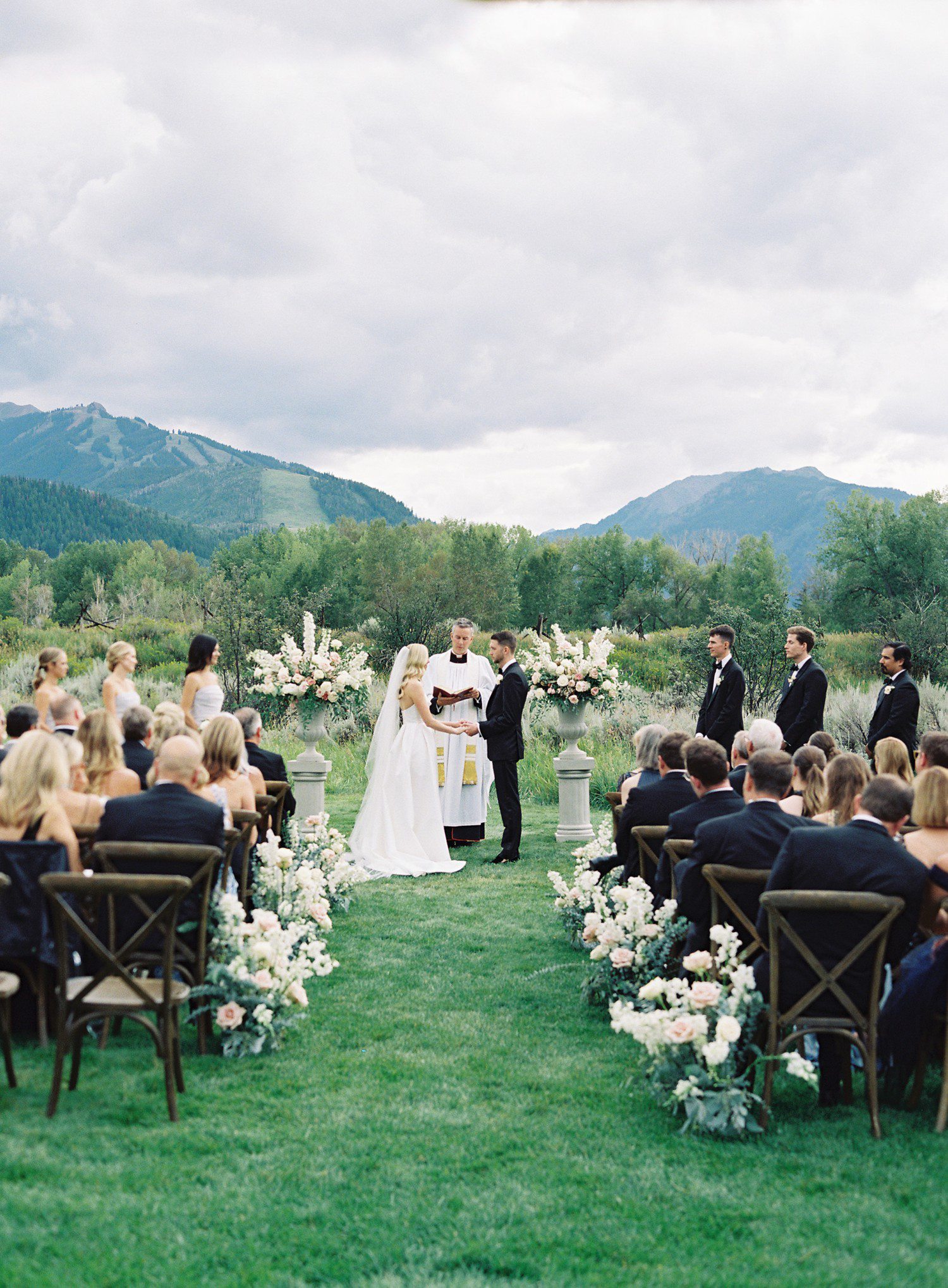 Wedding ceremony at Aspen Meadows Resort. 