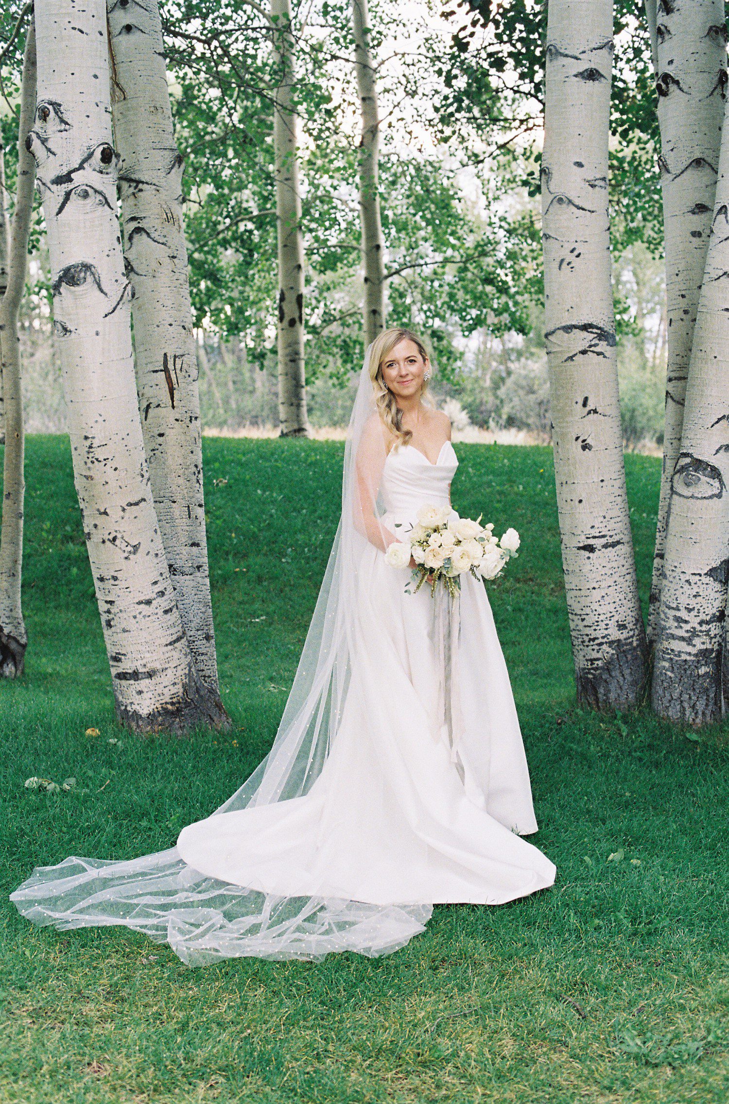 Bridal photos at Aspen Meadows Resort. 