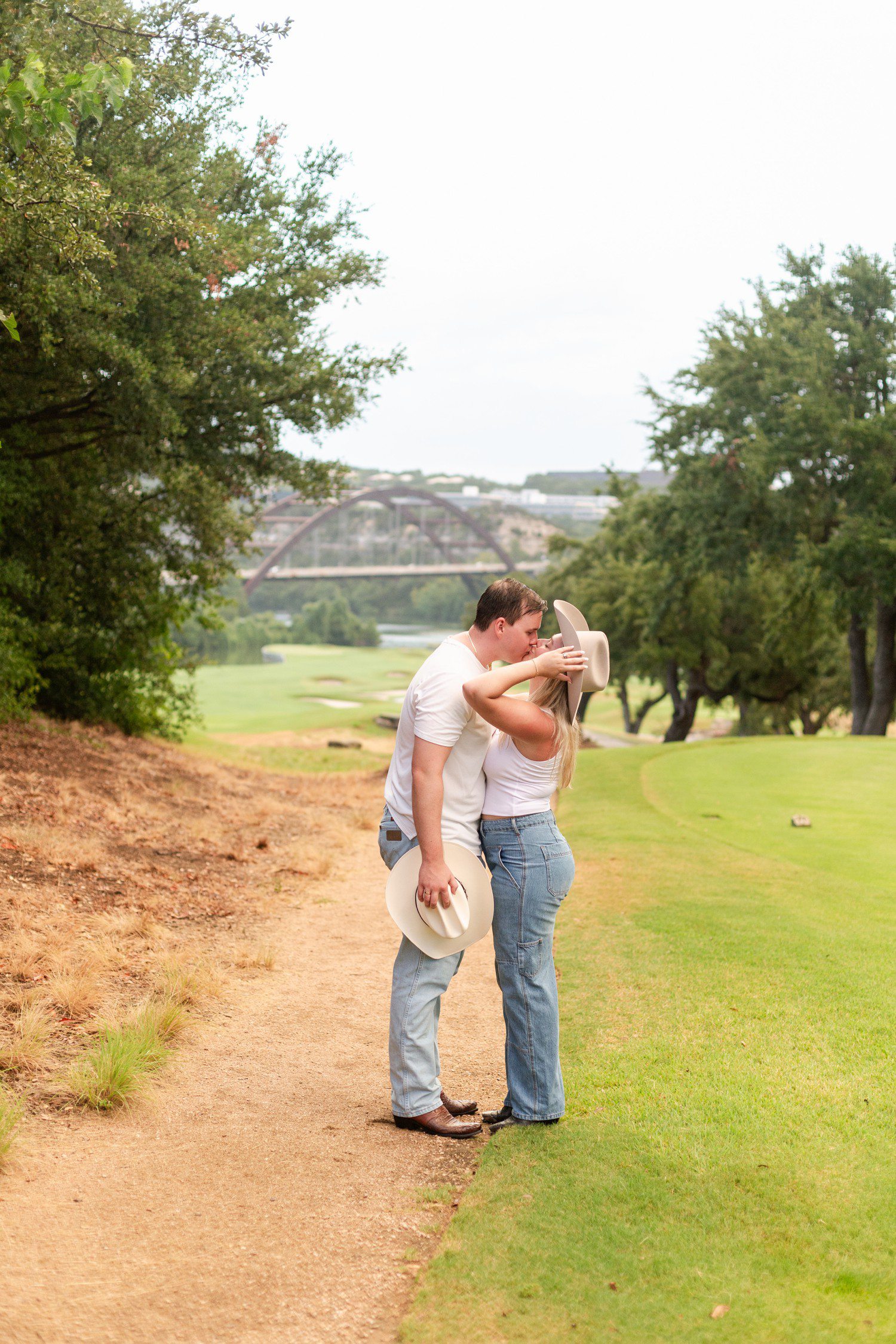 Austin Country Club engagement session. 