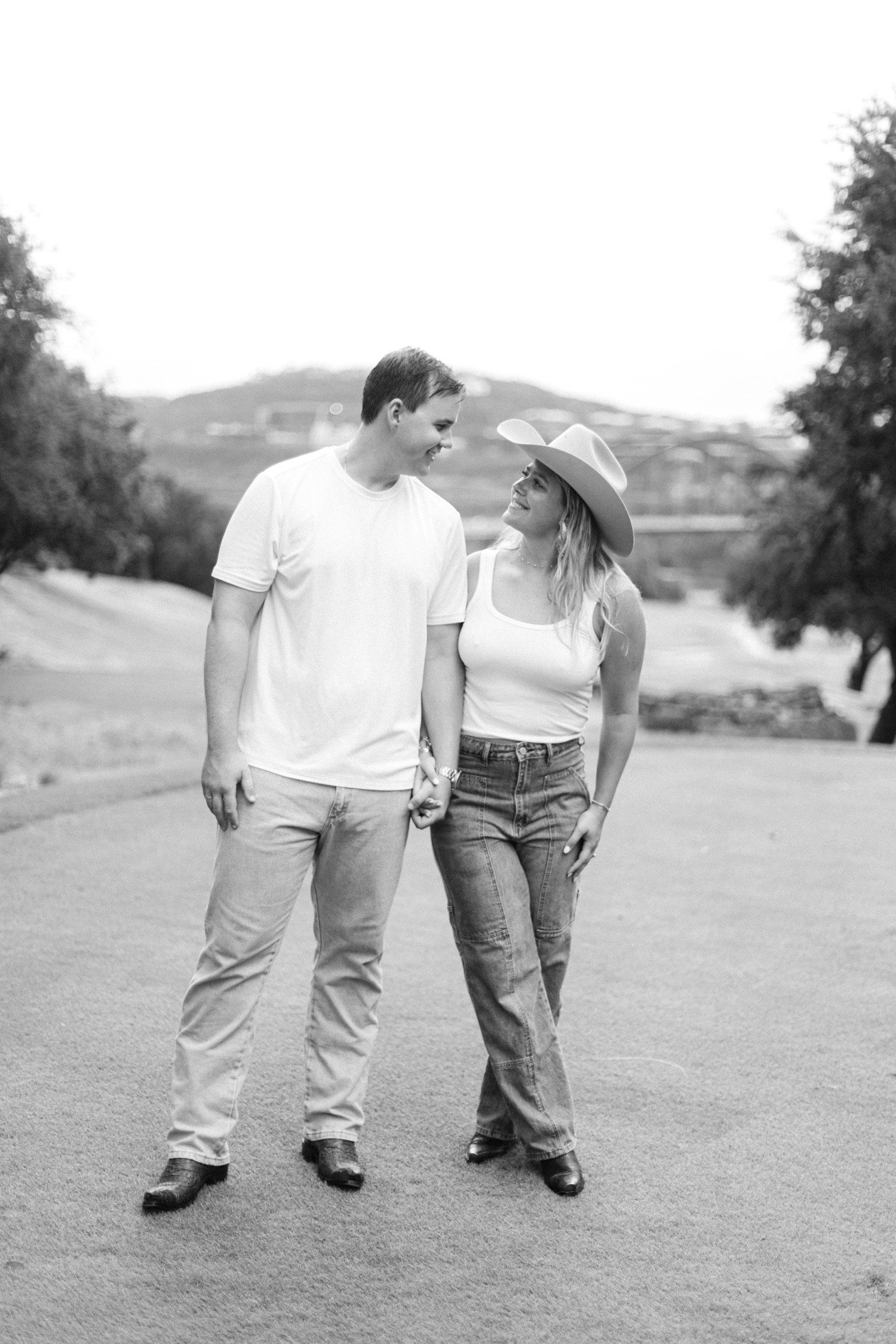 Engagement session at Austin Country Club. 