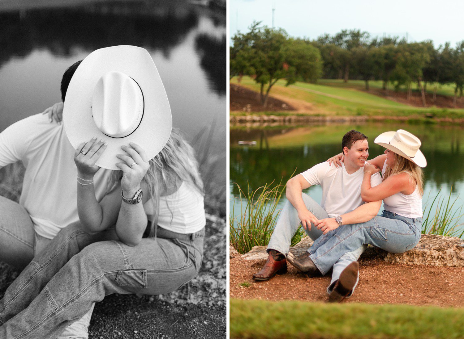Austin Country Club engagement photos. 