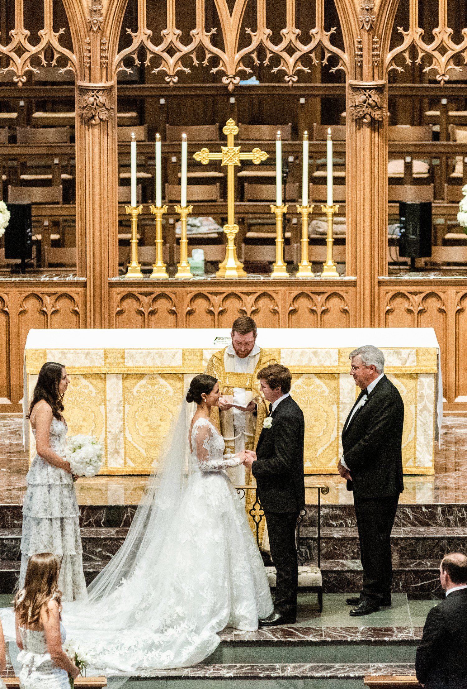Wedding ceremony at St. Martin's Episcopal Church in Houston.