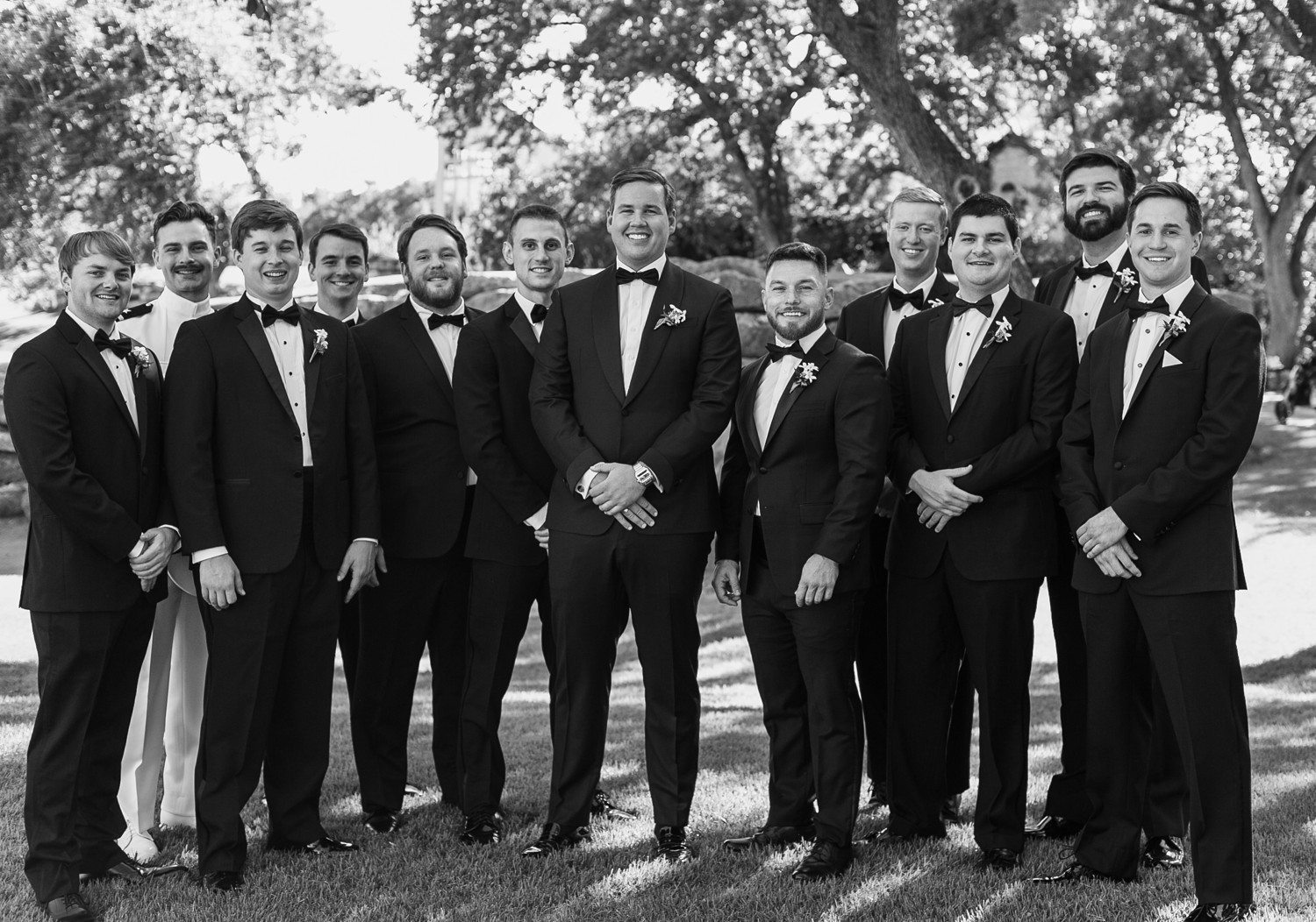 Groom and Groomsmen photos at Austin Country Club.