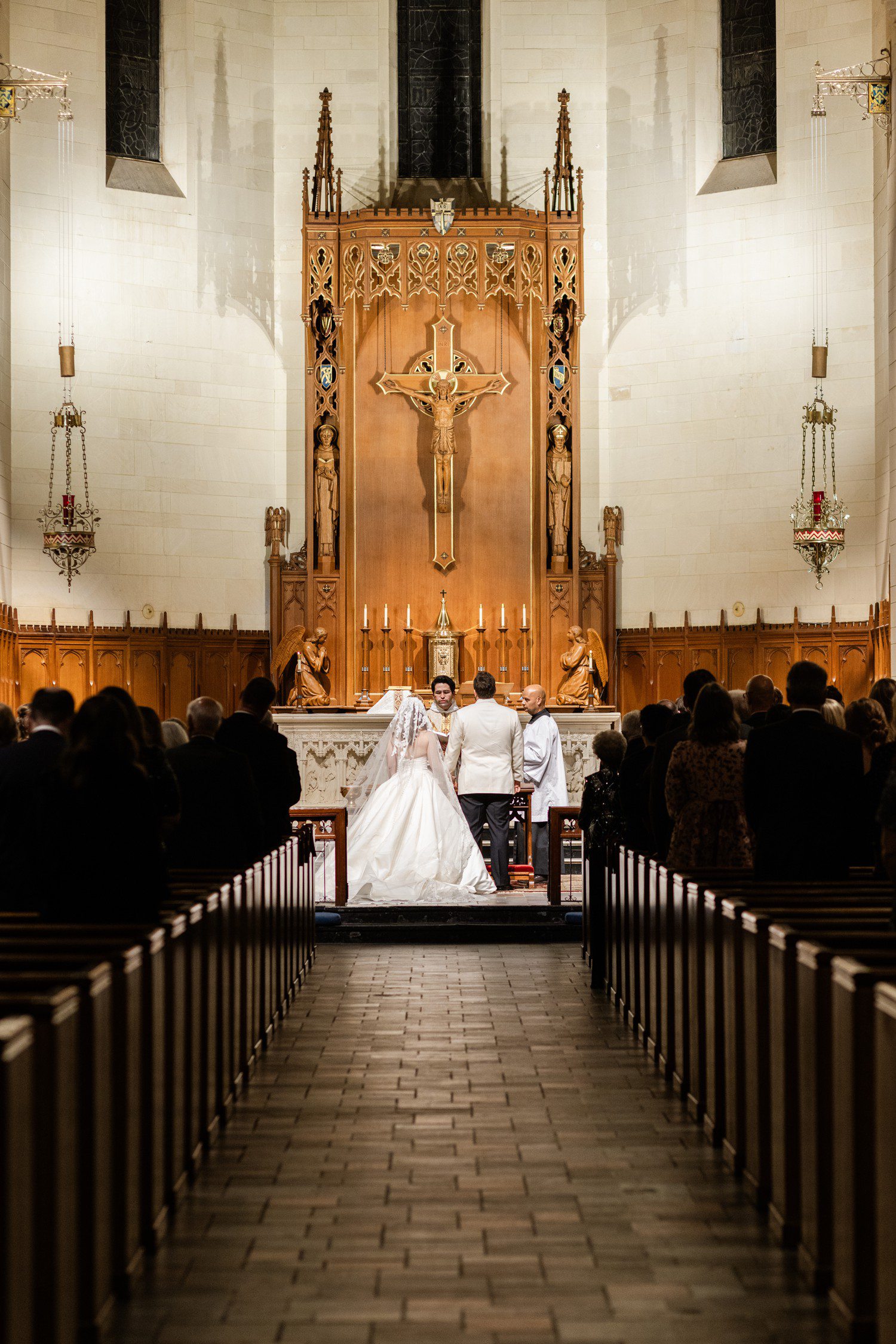 Holy Rosary Church wedding in Houston.