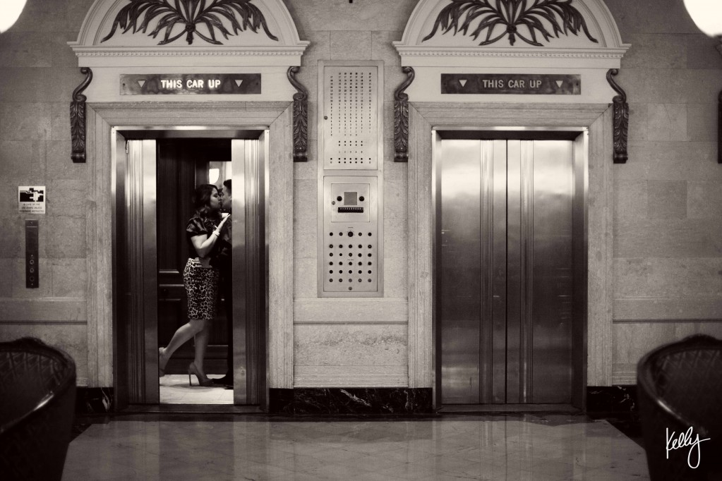 elevator kiss