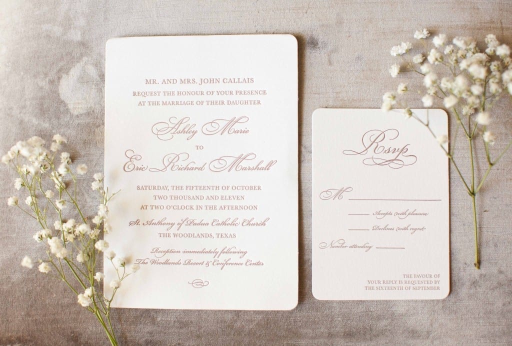 letterpress wedding invites