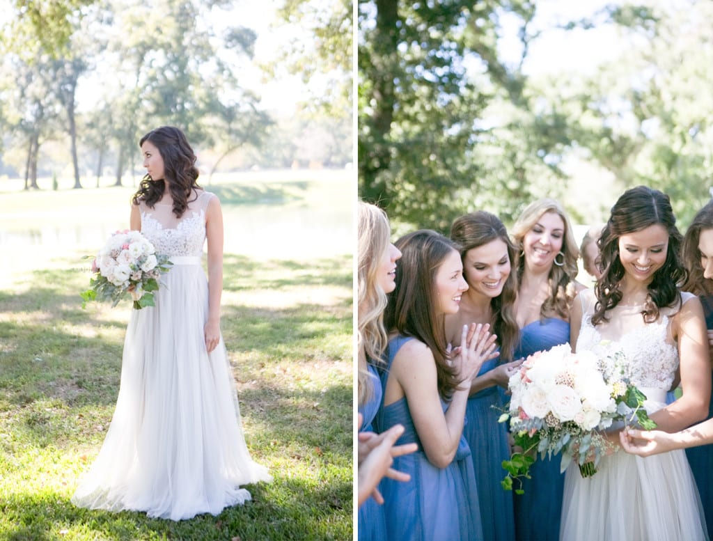 beautiful bride and her maids