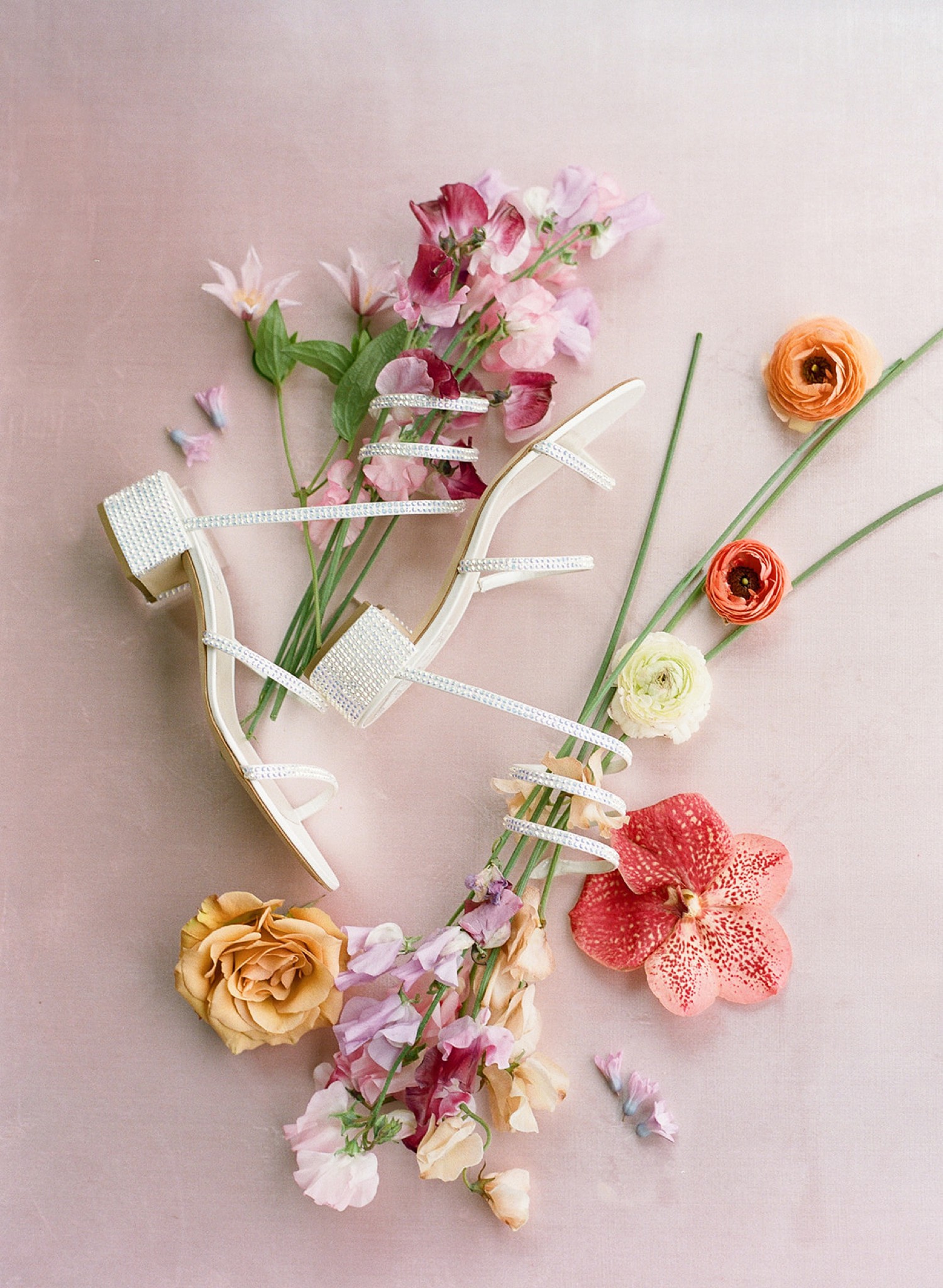 Wedding Shoes with Floral Blooms