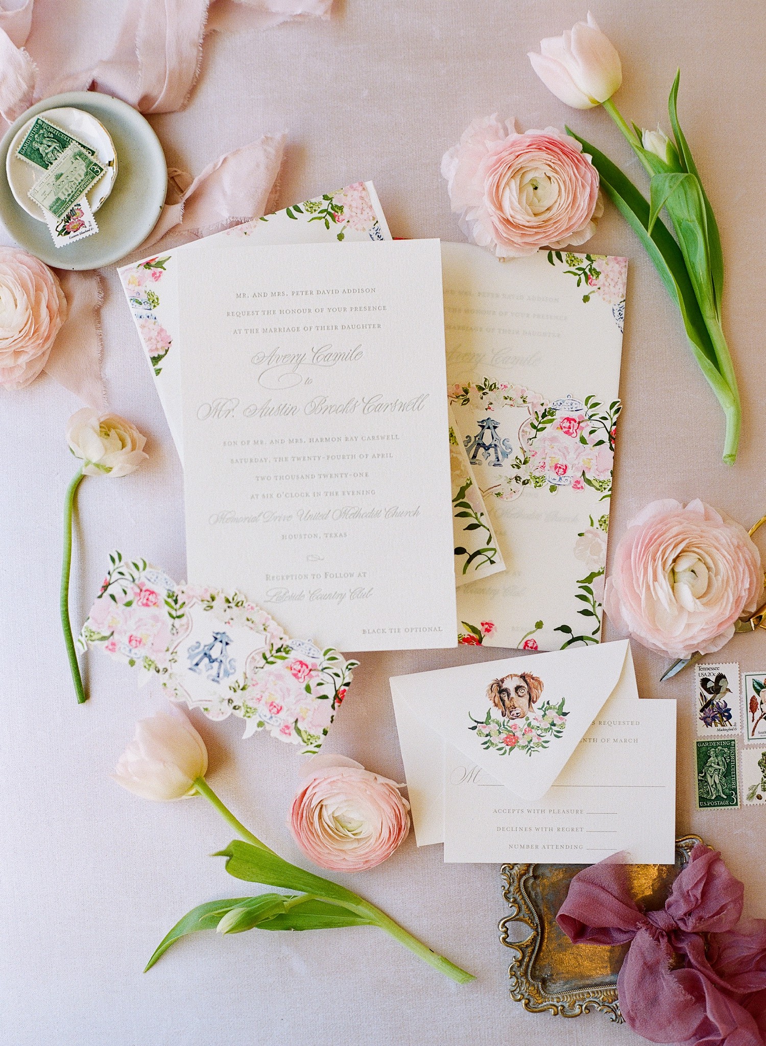 Wedding at Lakeside Country Club Invitations
