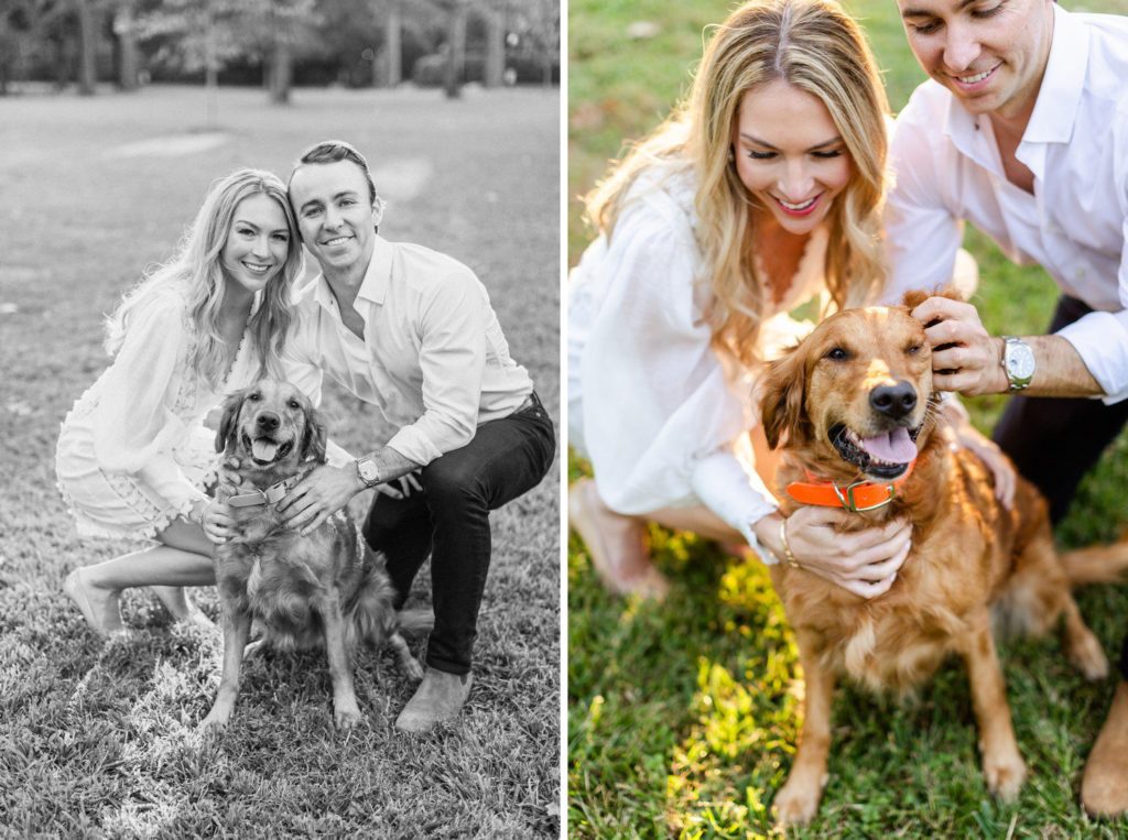 Houston Engagement Photos with Dog