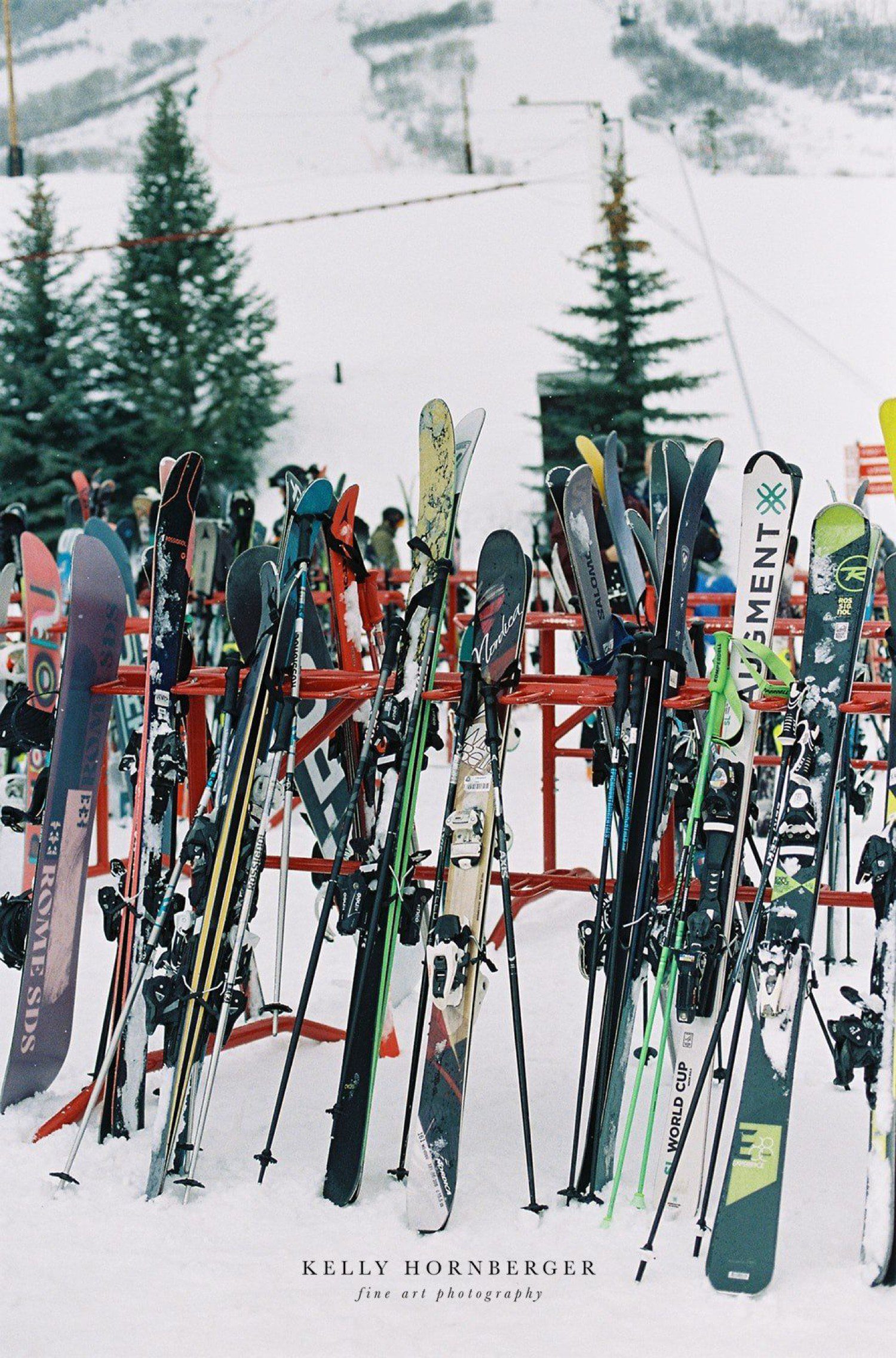Ski rack in Park City Utah