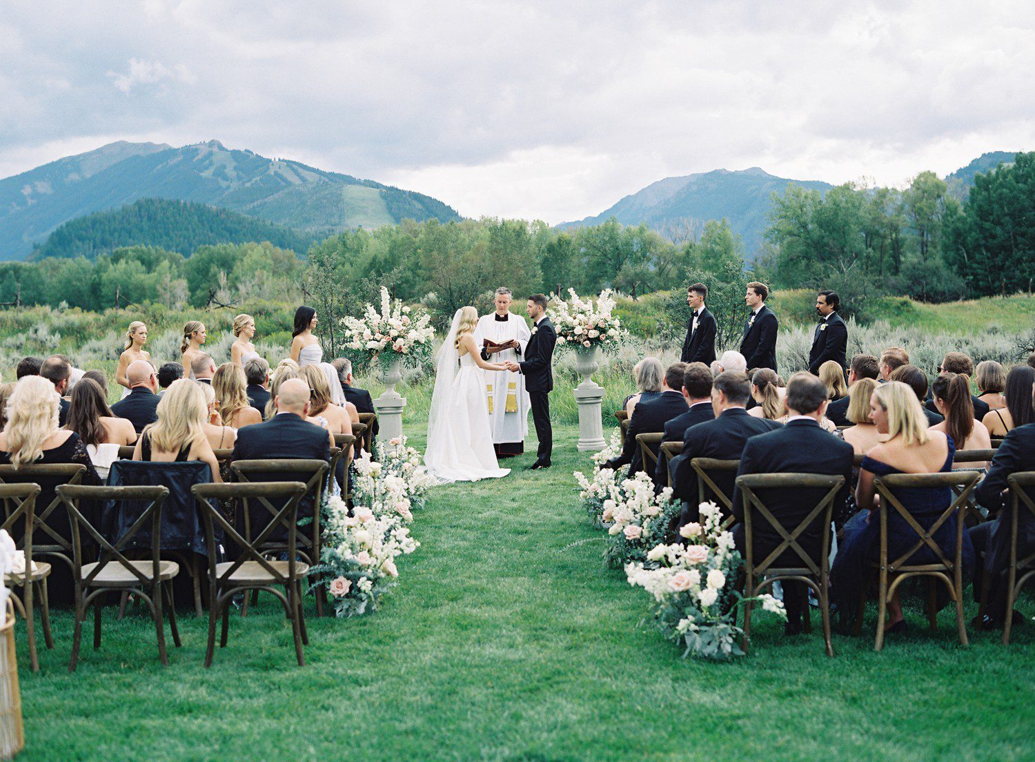 Wedding ceremony at Aspen Meadows Resort.