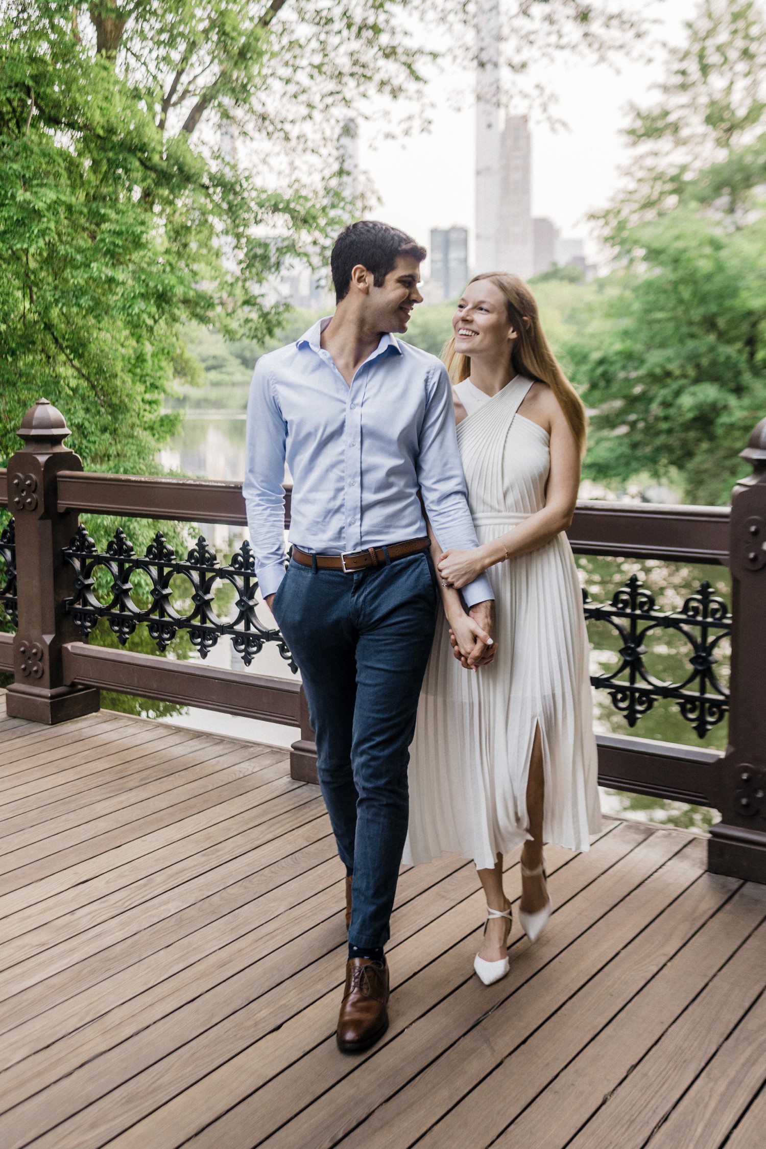 NYC engagement photo in Central Park.