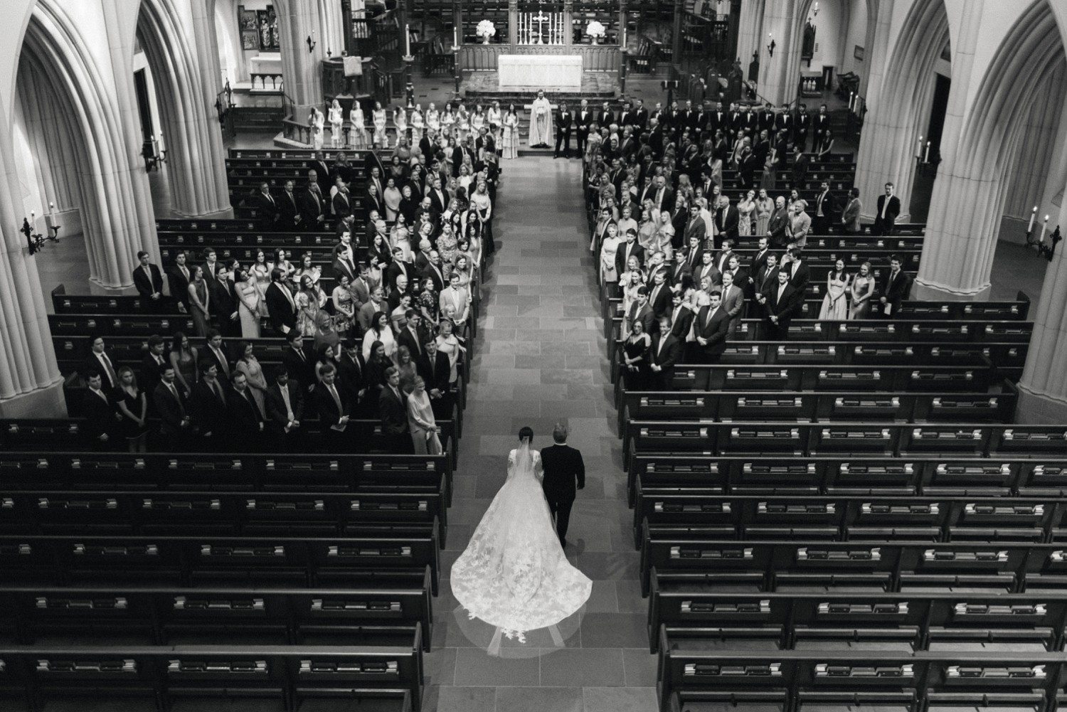 Wedding ceremony at St. Martin's Episcopal Church in Houston