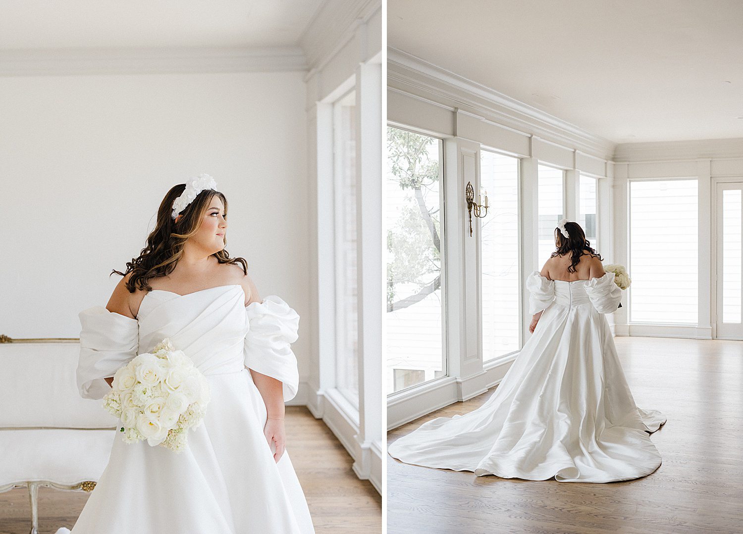 Indoor bridal photos