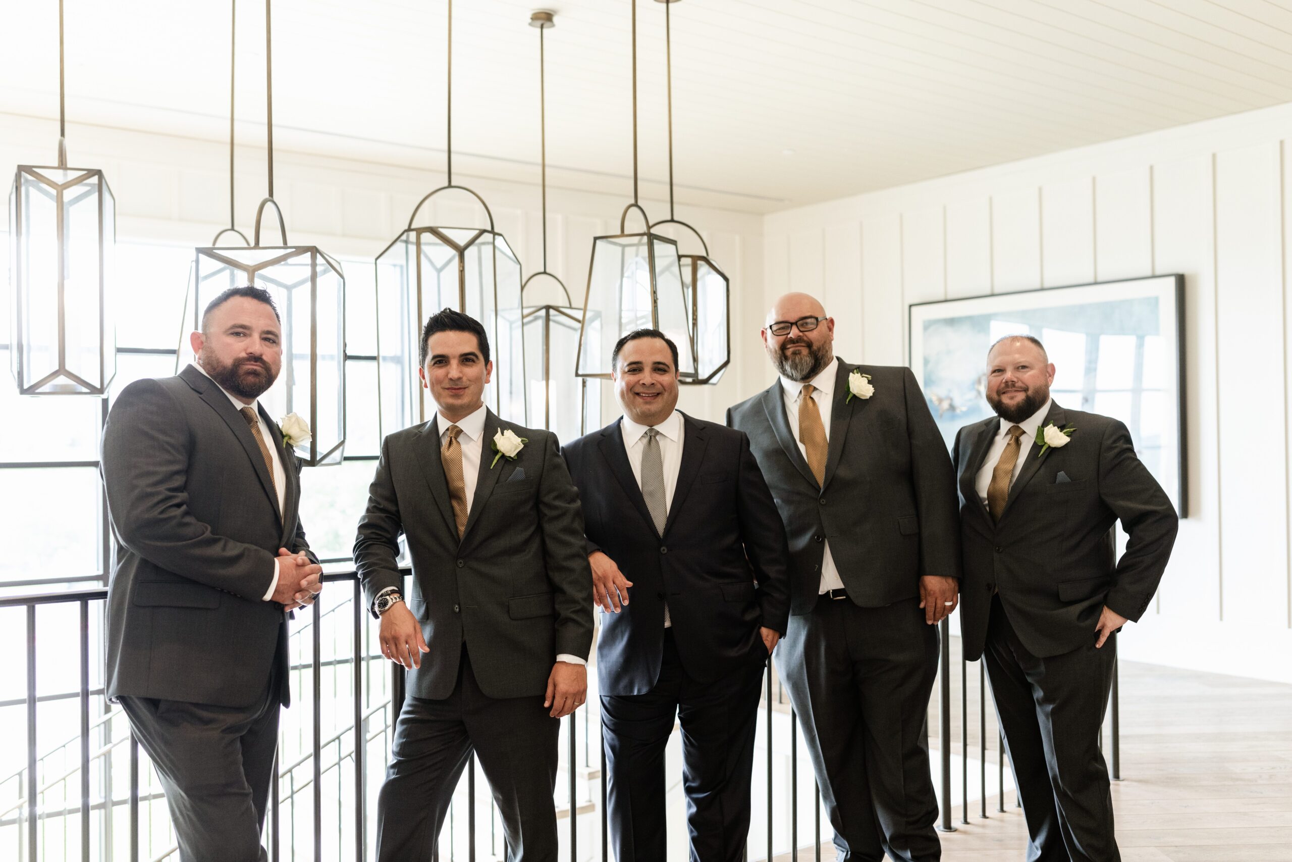 Groom and groomsmen before ceremony