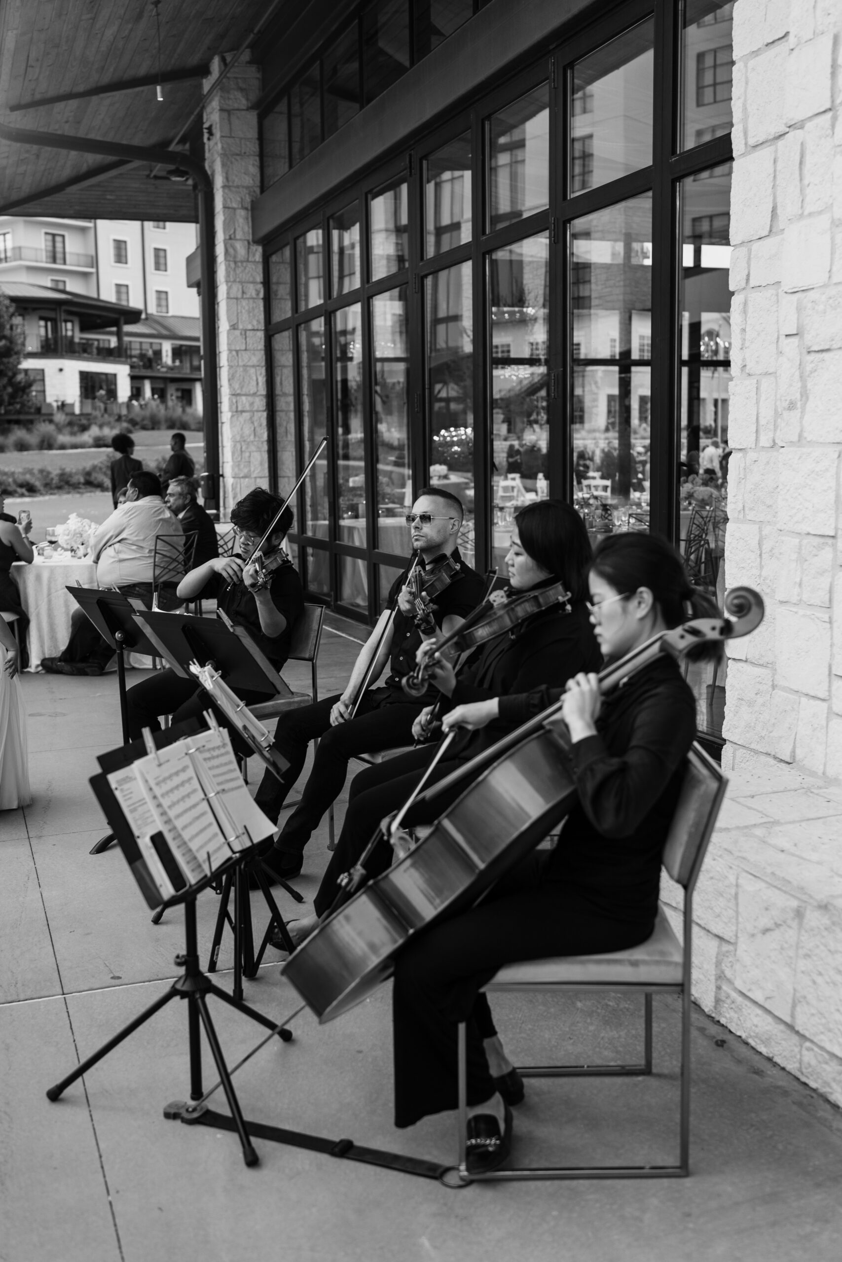 String quartet at wedding ceremony