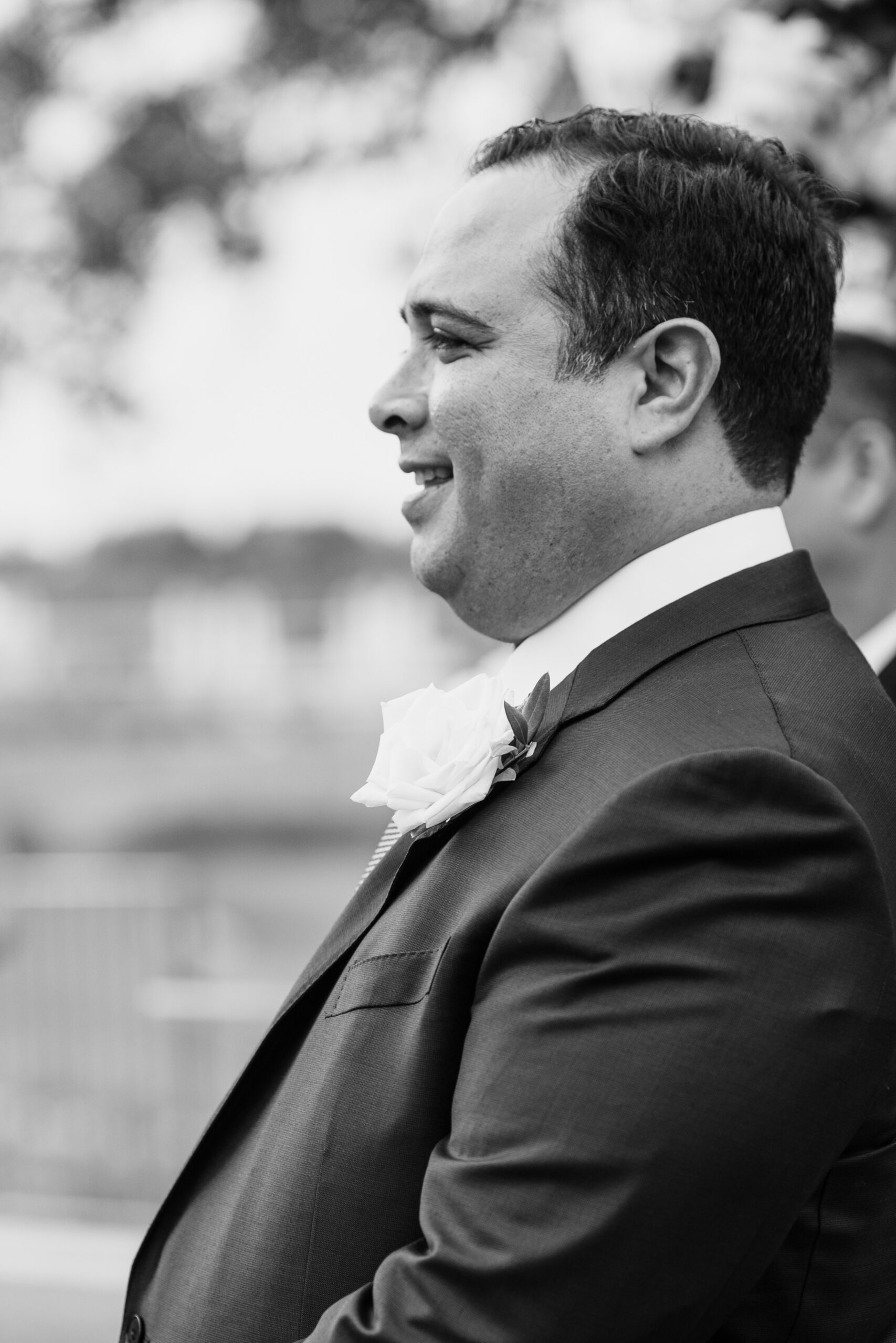 Groom waiting at altar for his bride