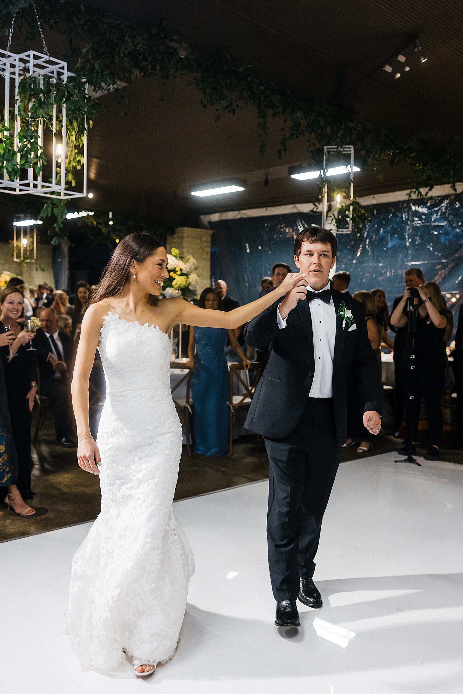 Newly married couple's first dance