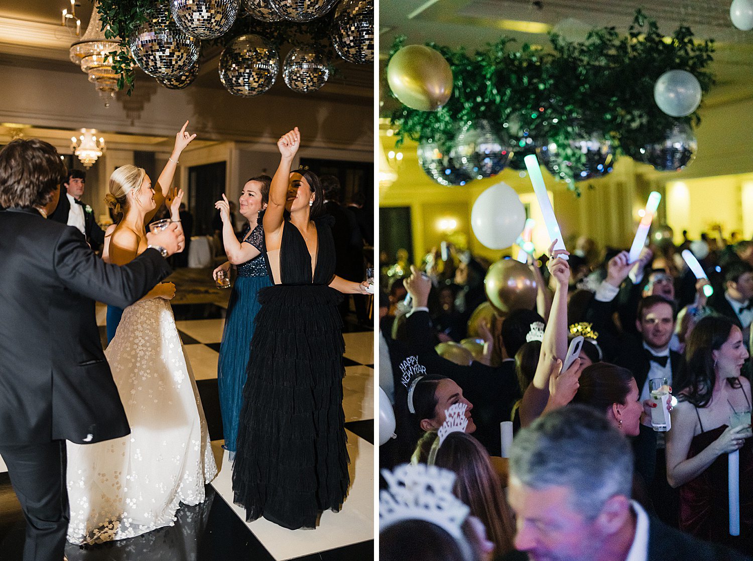 Guests dancing at wedding reception