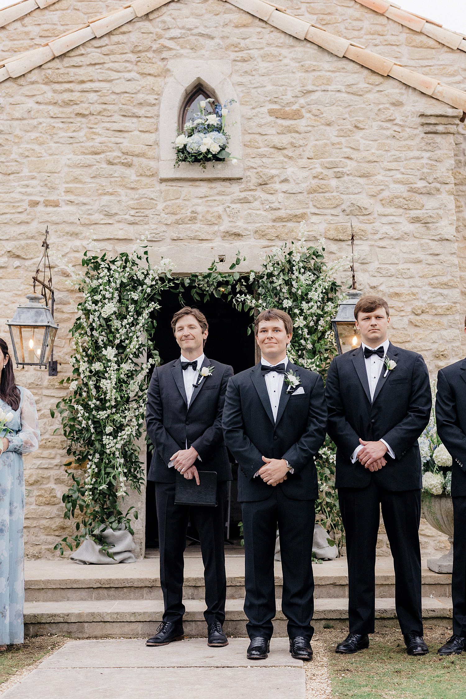 Groom waiting for bride at the altar