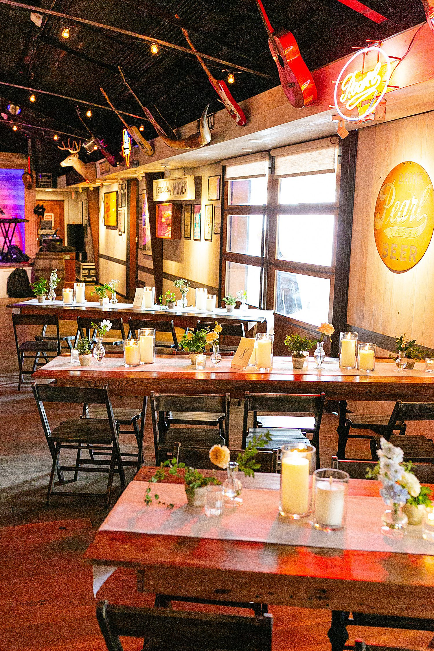 Armadillo Palace decorated with flowers for wedding reception